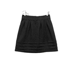 TULLE Womens Wool Blend Grey Skirt Size M Preppy Minimalist Pleated Business